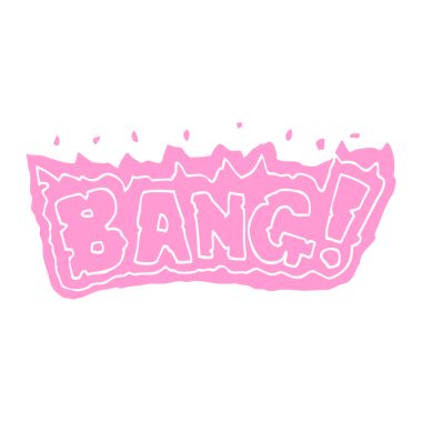 karikatür kelime bang parlak neon renk