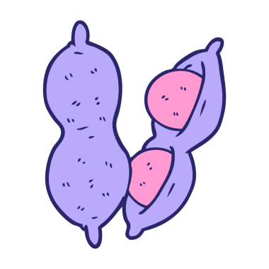 parlak neon renkli karikatür fıstıkları