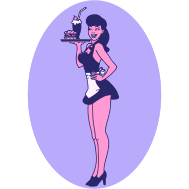 Geleneksel moda dövmeli parlak neon renkli garson kız.