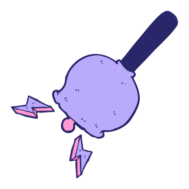 parlak neon renkli çizgi film çanı