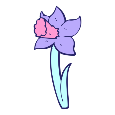 renkli parlak neonlu nergis.