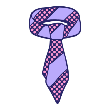 parlak neon renkli karalama kravatı