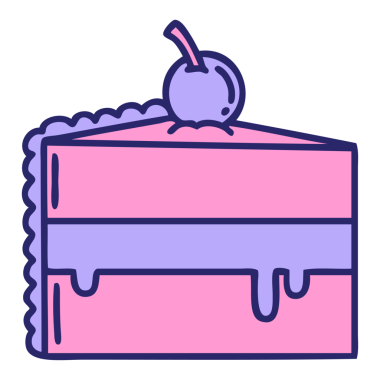 Parlak neon renkli çikolatalı pastanın ikonik dövme görüntüsü