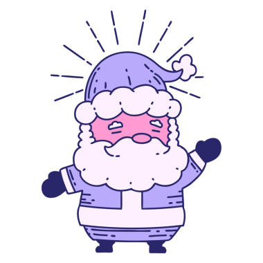 Geleneksel dövme stili Noel Baba Noel Baba karakterinin parlak neon rengi.