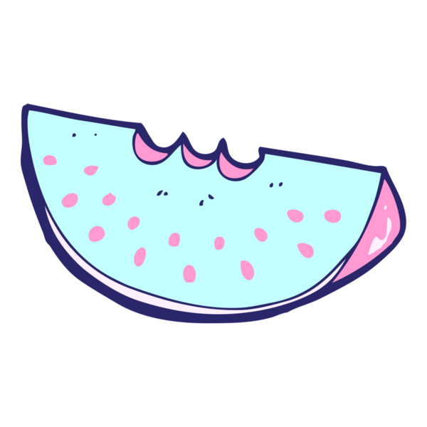 parlak neon renkli karpuz dilimi