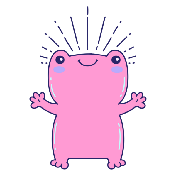 Geleneksel dövme stili parlak neon renkli mutlu kurbağa çizimi