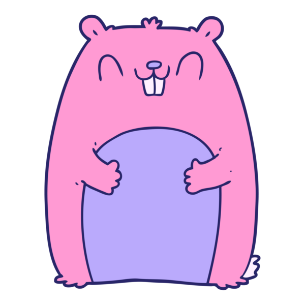 çizgi film mutlu sincap parlak neon renkli