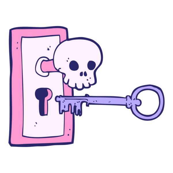 çizgi filmlerdeki gibi parlak neon renkli kapı tokmağı.