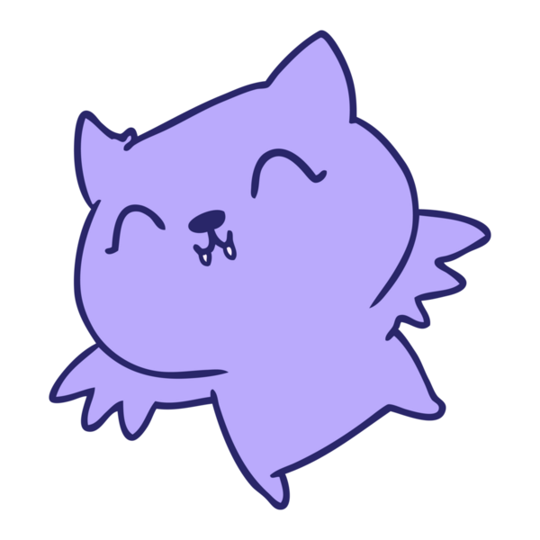 Parlak neon renkli şirin kawaii yarasa serbest çizim karikatürü