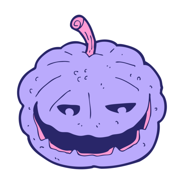 karikatür cadılar bayramı balkabağı parlak neon rengi