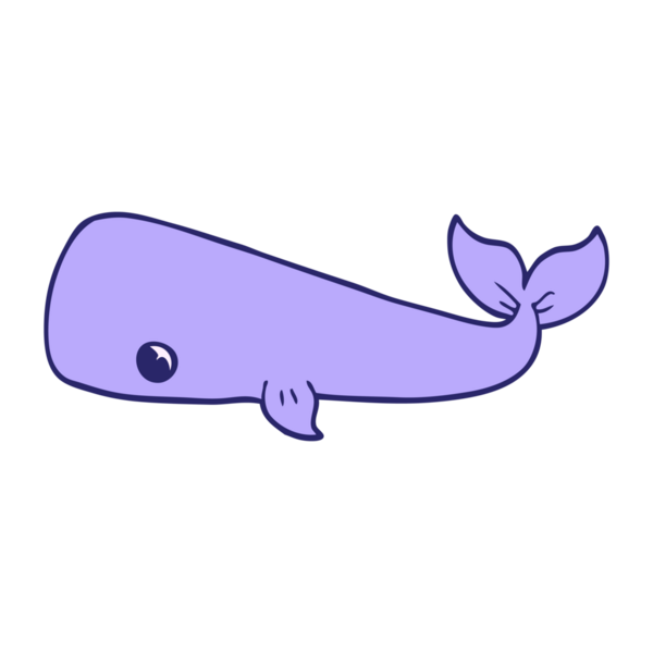 parlak neon renkli karalama balinası