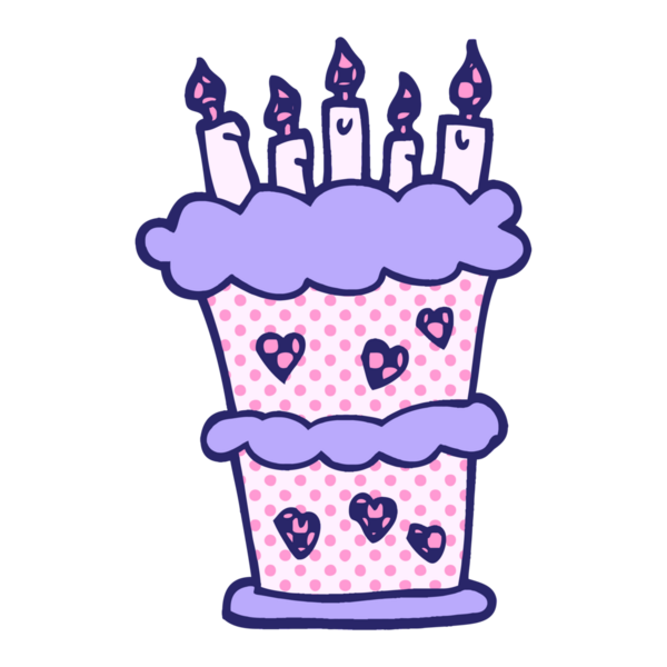 çizgi roman tarzı doğum günü pastası parlak neon rengi