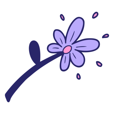 parlak neon renginde karton çiçek