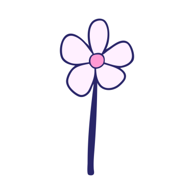 parlak neon renginde karton çiçek