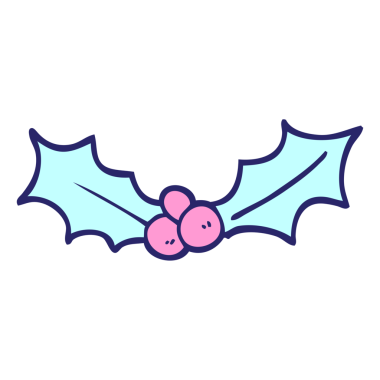 karikatür karalaması Holly parlak neon rengi kesiyor