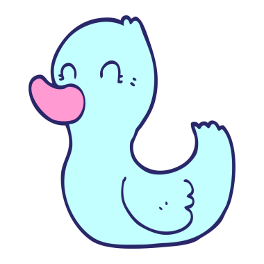 parlak neon renkli ördek