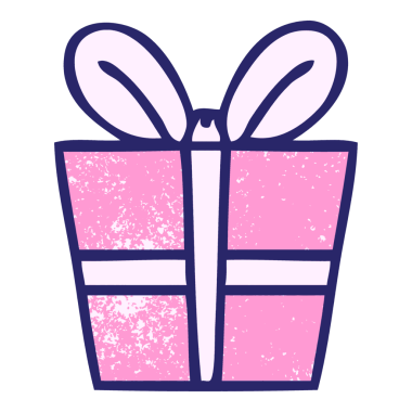 Parlak neon renginde el çizimi bir çizgi film.