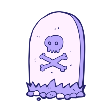 parlak neon renkli çizgi film mezarı