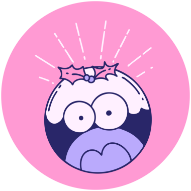 Dövme stili bir ikon parlak neon rengi yılbaşı pudingini şok etti