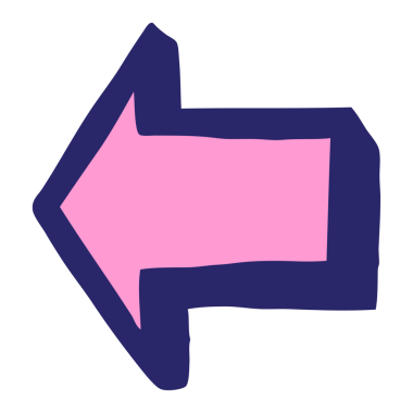 parlak neon renkli ok karikatürü