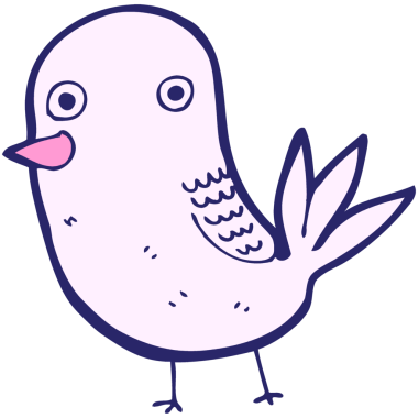 parlak neon renkli komik kuş