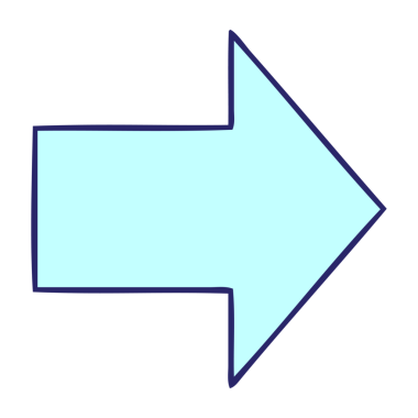 parlak neon renkli işaret eden bir okun karikatürü