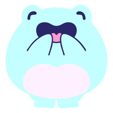 Neşeli neon renkli gülen kurbağa.