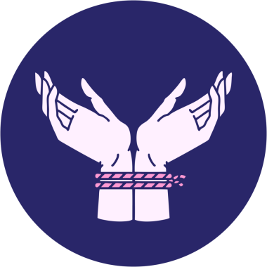 Parlak neon renkli bir çift elin ikonik dövme görüntüsü