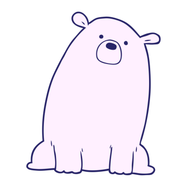 parlak neon renkli kutup ayısı çizgi filmi