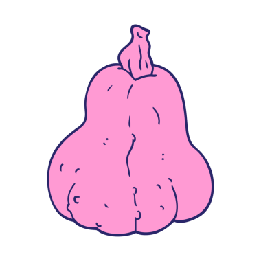 çizgi film kabağı parlak neon renginde