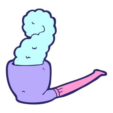 renkli parlak neonlu çizgi film piposu