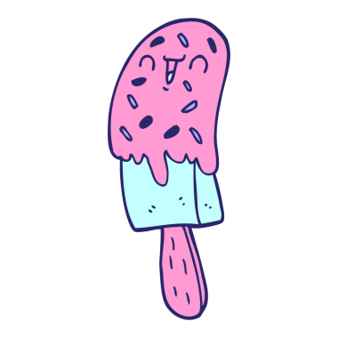 renkli parlak neon içinde buz lolipopu