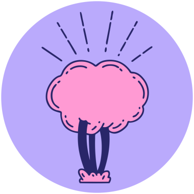 Parlak neon renkli dövme ağacı simgesi