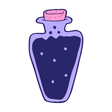 parlak neon renkli çizgi film iksiri