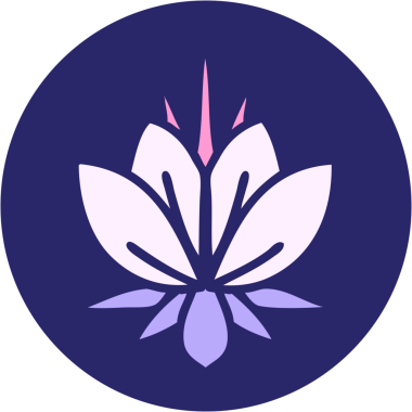 Parlak neon rengi bir nilüfer çiçeğinin ikonik dövme görüntüsü