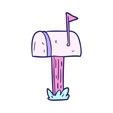 renkli parlak neon renkli posta kutusu