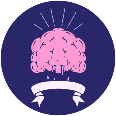 Parlak neon renkli dövme ağacı simgesi