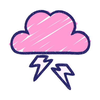 Parlak neon renkli bulut grafiği