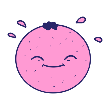 parlak neon renkli turuncu çizgi film