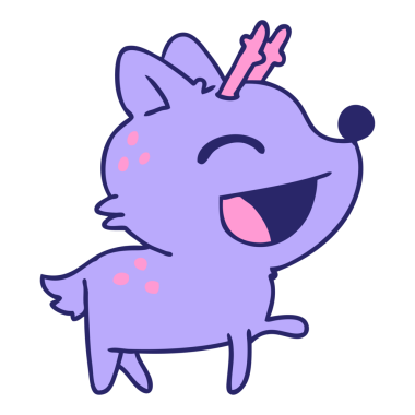 Parlak neon renkli şirin kırmızı burunlu ren geyiği çizimi