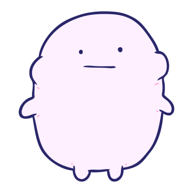 Parlak neon renkli sevimli şişman çizgi film insanı.