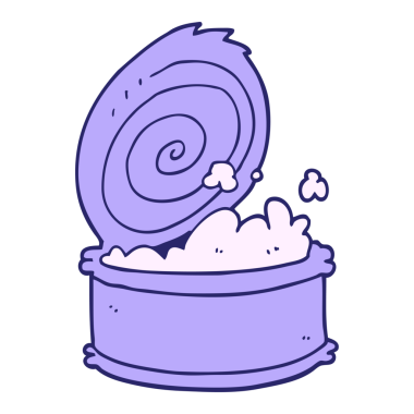 parlak neon renkli konserve balık.