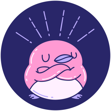 Parlak neon renkli katlanmış kanatları olan dövme stili Robin simgesi