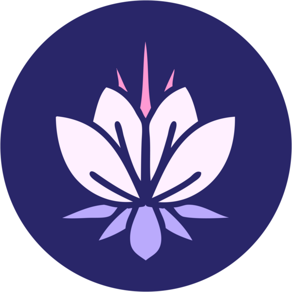 Parlak neon rengi bir nilüfer çiçeğinin ikonik dövme görüntüsü