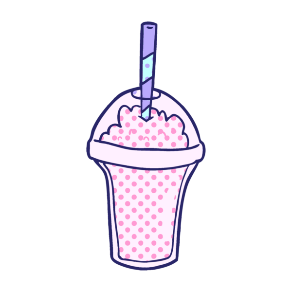 parlak neon renkli çizgi film smoothie