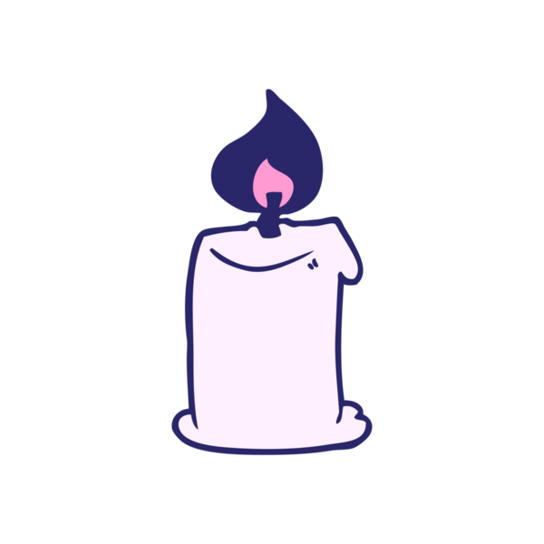 parlak neon renkli çizgi film mumu