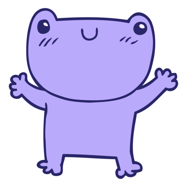 parlak neon renkli çizgi film kurbağası