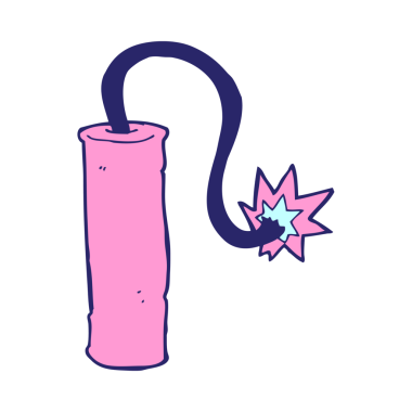 parlak neon rengi karikatür dinamiti