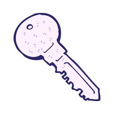 parlak neon rengi çizgi film anahtarı