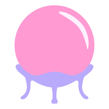 Parlak neon renkli kristal küre